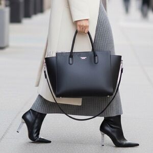 Michael Kors Halle Bootie Leather Black 7M | Crystal Heel | New in Box